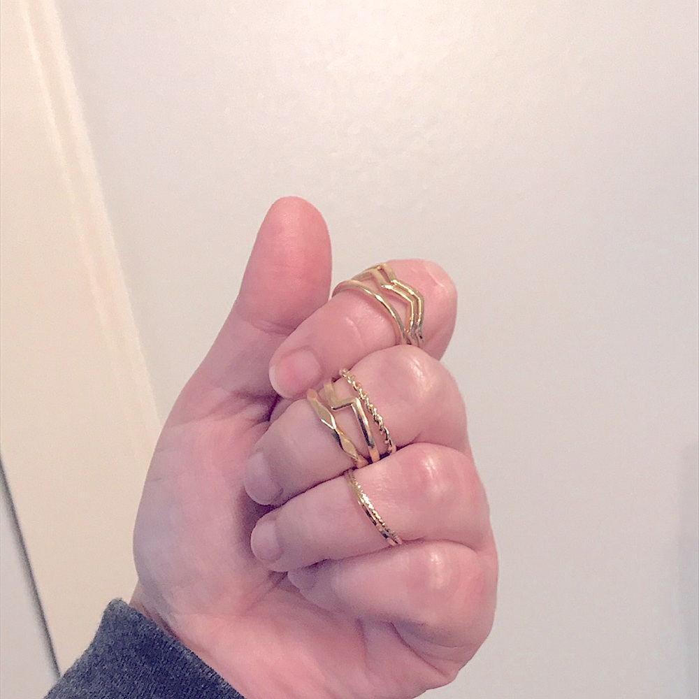 🆕Trendy💍Boho Stackable Gold 8pc Ring Set - Picture 7 of 16